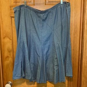 Flared denim skirt, 3X